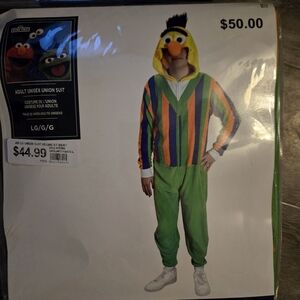 Sesame‎ Street Bert Costume One Piece Union Suit Unisex Large NEW